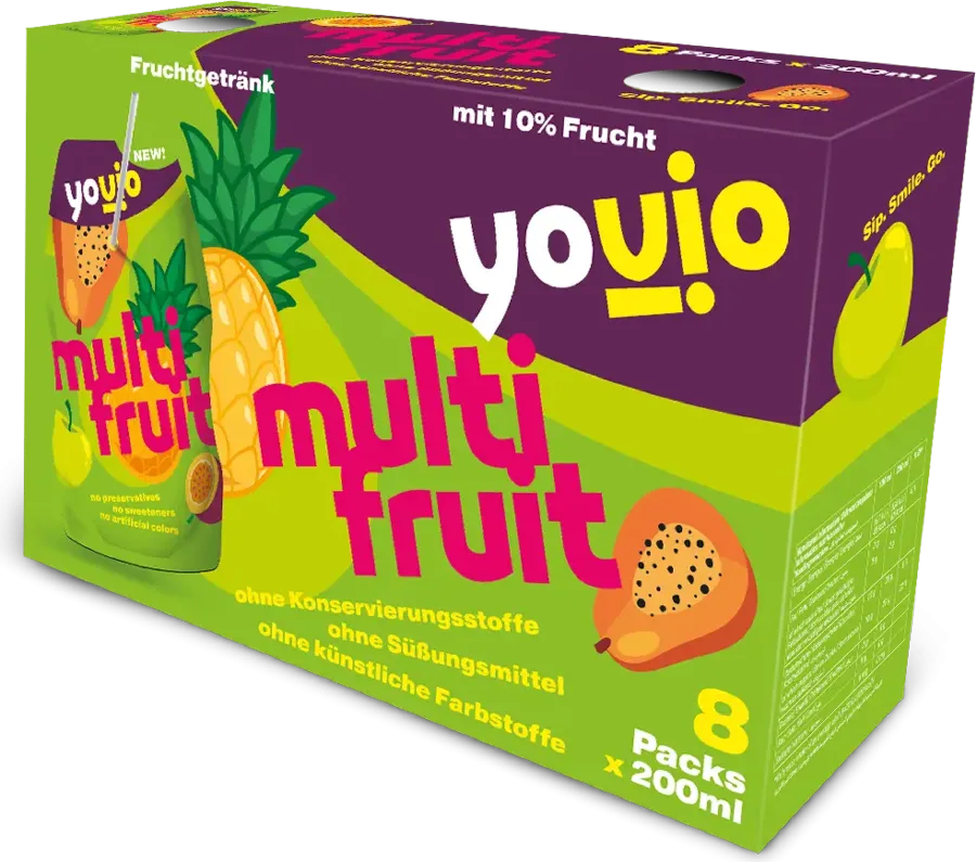 Yovio! Multifruit, 8 pouches per box