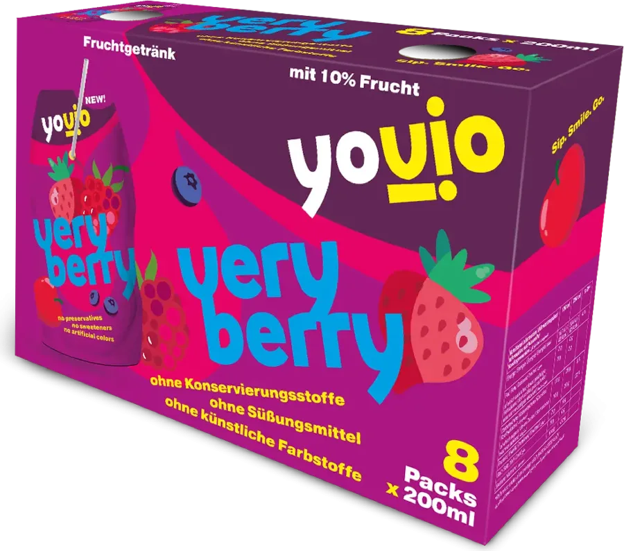 Yovio! Very Berry, 8 pouches per box