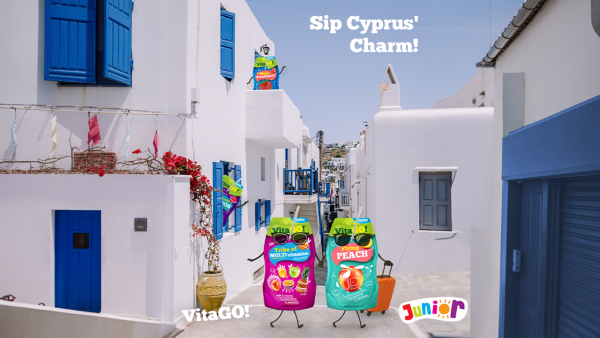🇨🇾 VitaGO and Junior Recharges Cyprus! 🍑✨ Тhe Fruity Favorite Shake Up Snack Time!